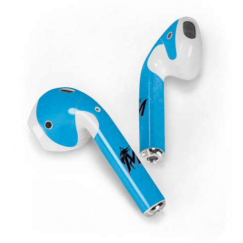 MLB Miami Marlins Solid Distressed Apple AirPods Skin