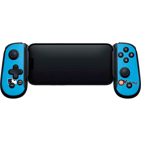 MLB Miami Marlins Solid Distressed Backbone One for iPhone Game Controller Skin