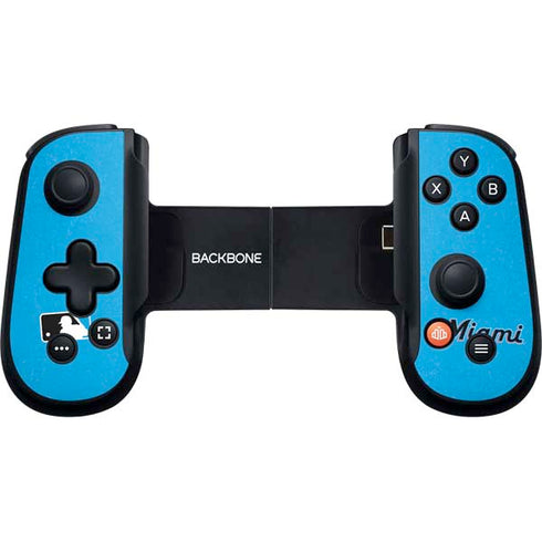 MLB Miami Marlins Solid Distressed Backbone One for iPhone Game Controller Skin