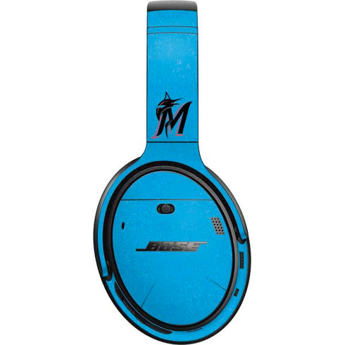 MLB Miami Marlins Solid Distressed Bose QuietComfort 35 II Headphones Skin