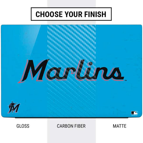 MLB Miami Marlins Solid Distressed Dell Vostro Skin
