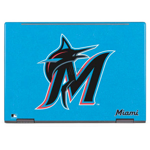 MLB Miami Marlins Solid Distressed HP Envy Skin