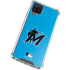 MLB Miami Marlins Solid Distressed Galaxy A12 Clear Case