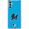 MLB Miami Marlins Solid Distressed Galaxy A13 5G Clear Case