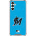 MLB Miami Marlins Solid Distressed Galaxy A13 5G Clear Case
