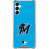 MLB Miami Marlins Solid Distressed Galaxy A14 5G Clear Case