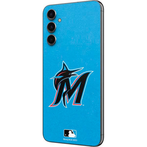MLB Miami Marlins Solid Distressed Galaxy A14 5G Skin