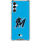 MLB Miami Marlins Solid Distressed Galaxy A15 5G Clear Case