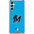 MLB Miami Marlins Solid Distressed Galaxy A15 5G Clear Case