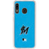 MLB Miami Marlins Solid Distressed Galaxy A20 Clear Case