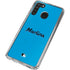 MLB Miami Marlins Solid Distressed Galaxy A21 Clear Case