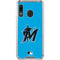 MLB Miami Marlins Solid Distressed Galaxy A30 Clear Case