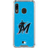 MLB Miami Marlins Solid Distressed Galaxy A30 Clear Case