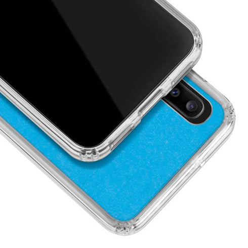 MLB Miami Marlins Solid Distressed Galaxy A30 Clear Case