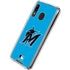 MLB Miami Marlins Solid Distressed Galaxy A30 Clear Case