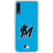 MLB Miami Marlins Solid Distressed Galaxy A50 Clear Case