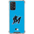 MLB Miami Marlins Solid Distressed Galaxy A72 5G Clear Case