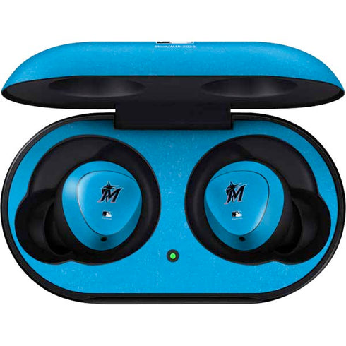 MLB Miami Marlins Solid Distressed Galaxy Buds Skin