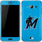 MLB Miami Marlins Solid Distressed Galaxy J3 Skin