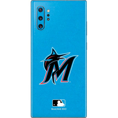 MLB Miami Marlins Solid Distressed Galaxy Note 10 Plus Skin