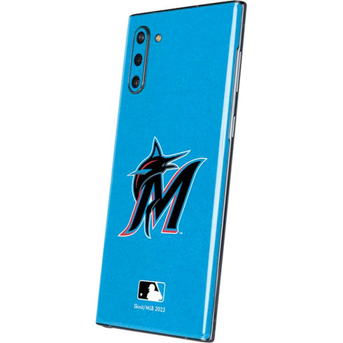 MLB Miami Marlins Solid Distressed Galaxy Note 10 Skin