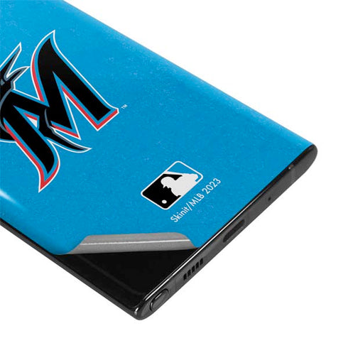 MLB Miami Marlins Solid Distressed Galaxy Note 10 Skin