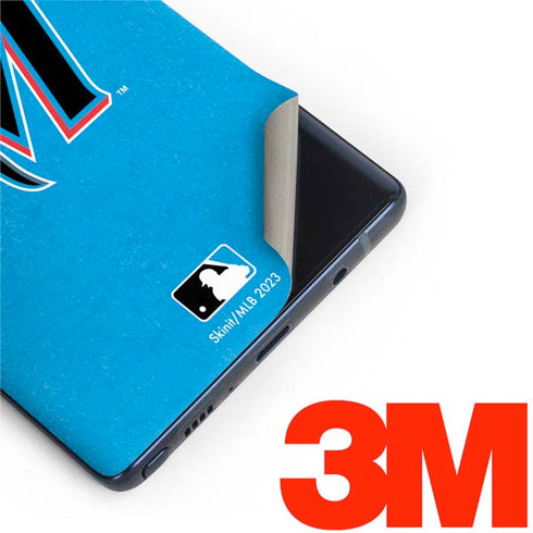 MLB Miami Marlins Solid Distressed Galaxy Note 9 Skin