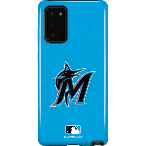 MLB Miami Marlins Solid Distressed Galaxy Note20 5G Pro Case