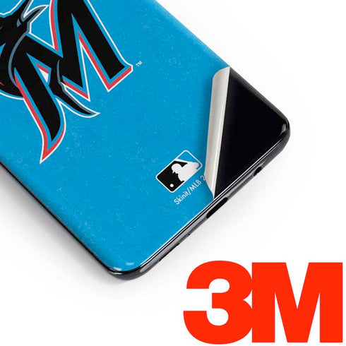 MLB Miami Marlins Solid Distressed Galaxy S10 Skin