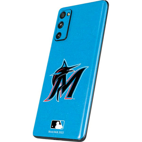 MLB Miami Marlins Solid Distressed Galaxy S20 Fan Edition Skin