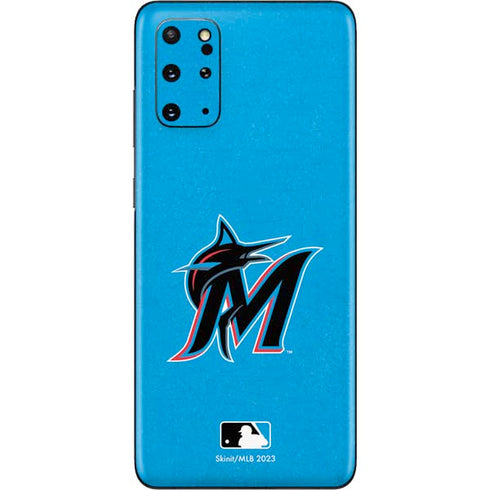 MLB Miami Marlins Solid Distressed Galaxy S20 Plus Skin