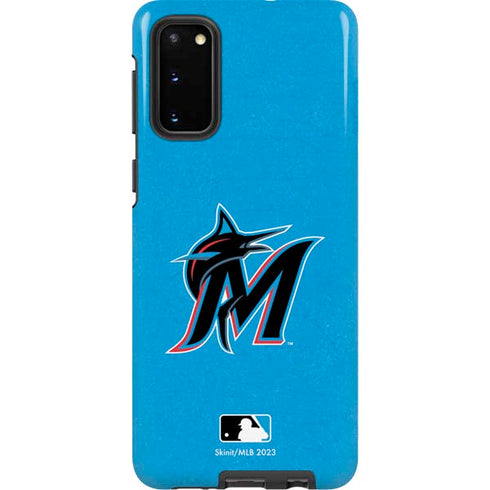 MLB Miami Marlins Solid Distressed Galaxy S20 Pro Case