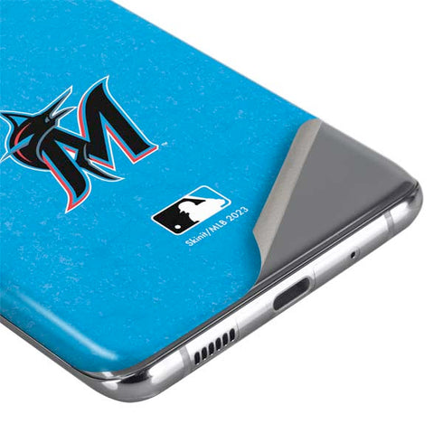 MLB Miami Marlins Solid Distressed Galaxy S20 Ultra 5G Skin