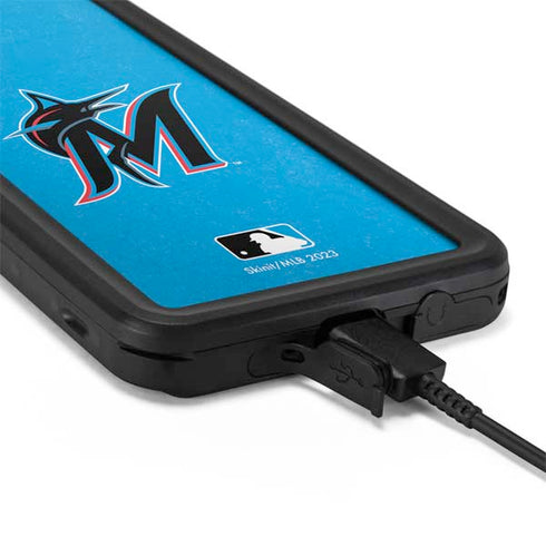 MLB Miami Marlins Solid Distressed Galaxy S20 Waterproof Case