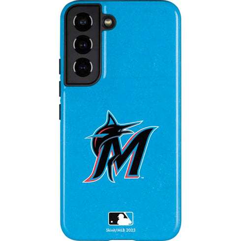 MLB Miami Marlins Solid Distressed Galaxy S22 Pro Case