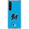 MLB Miami Marlins Solid Distressed Galaxy S23 Clear Case