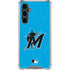 MLB Miami Marlins Solid Distressed Galaxy S23 FE Clear Case