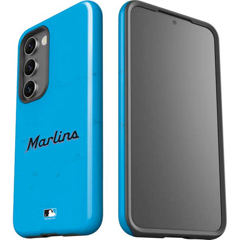 MLB Miami Marlins Solid Distressed Galaxy S23 Pro Case