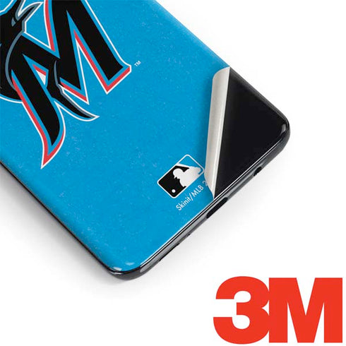 MLB Miami Marlins Solid Distressed Galaxy S9 Plus Skin