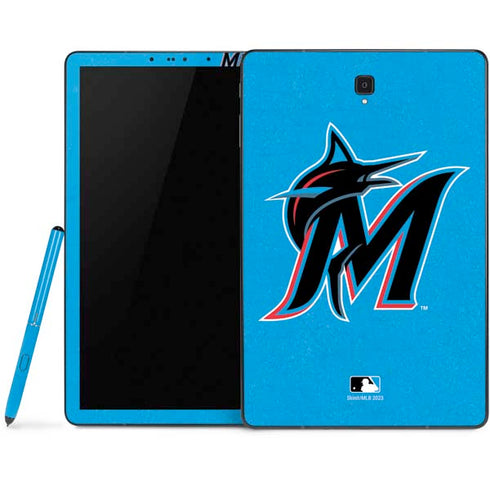 MLB Miami Marlins Solid Distressed Samsung Galaxy Tab Skin