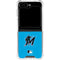 MLB Miami Marlins Solid Distressed Galaxy Z Flip5 5G Clear Case