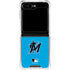 MLB Miami Marlins Solid Distressed Galaxy Z Flip5 5G Clear Case