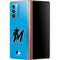 MLB Miami Marlins Solid Distressed Galaxy Z Fold2 5G Skin
