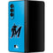 MLB Miami Marlins Solid Distressed Galaxy Z Fold3 5G Skin