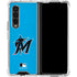 MLB Miami Marlins Solid Distressed Galaxy Z Fold4 5G Clear Case