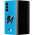 MLB Miami Marlins Solid Distressed Galaxy Z Fold4 5G Skin