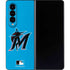 MLB Miami Marlins Solid Distressed Galaxy Z Fold4 5G Skin