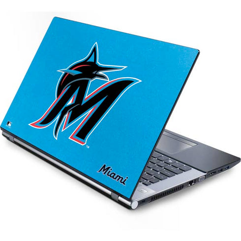 MLB Miami Marlins Solid Distressed Generic Laptop Skin