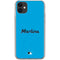 MLB Miami Marlins Solid Distressed iPhone 11 Clear Case