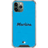 MLB Miami Marlins Solid Distressed iPhone 11 Pro Max Clear Case